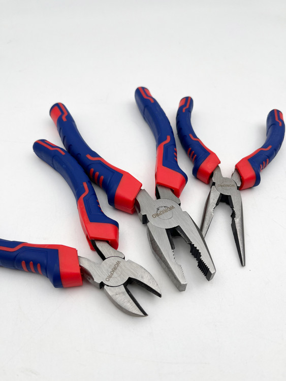 ست ۳ عددی انبردست - سیمچین - دمباریک ورک پرو مدل WP201007